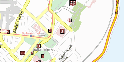 Stadtplan Hagia Sophia Istanbul